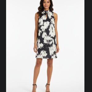 H&M Women's Shift Dress Water Color Boho Office Summer Vacation Feminine Size 6